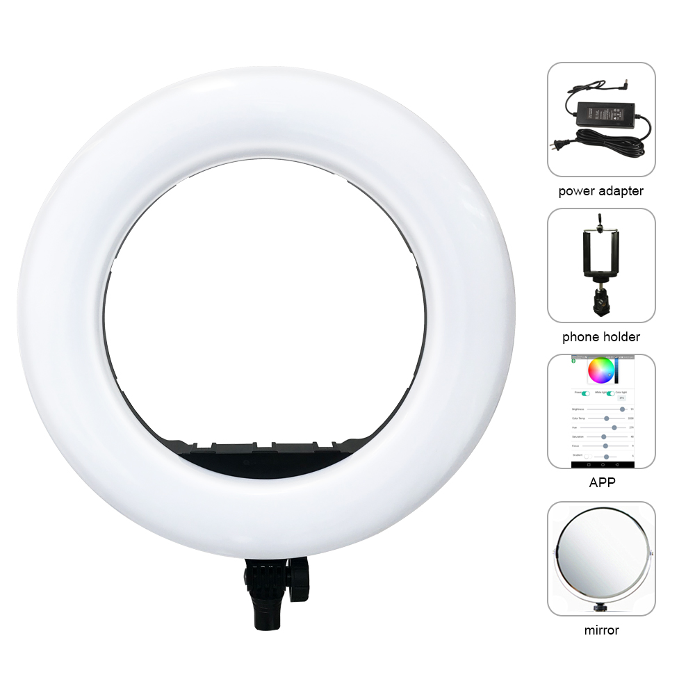 Led Ring Light 18 - Yidoblo QS-480DII Bluetooth APP Controllo Fotografia
