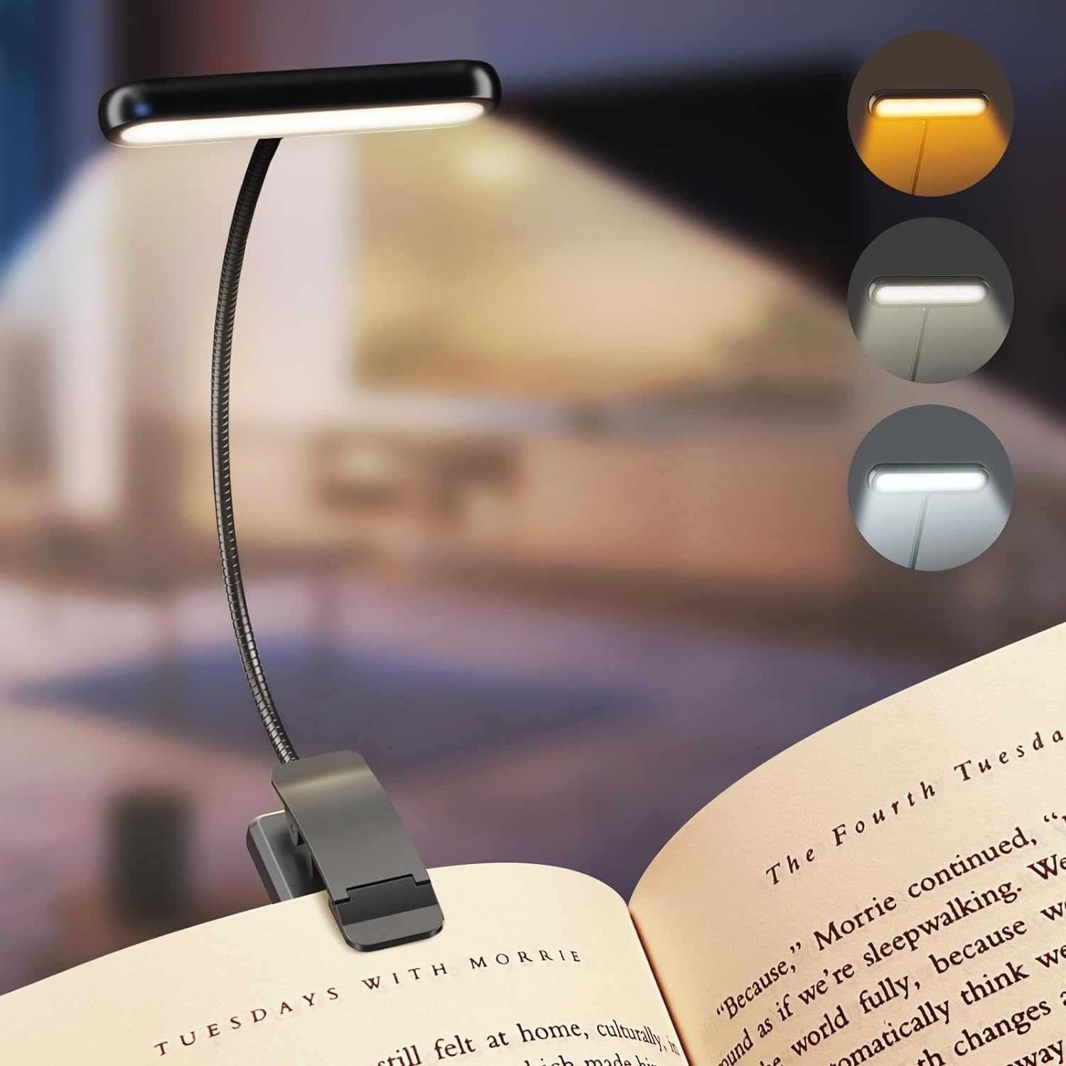 Photography Lighting Book - Lampada da Lettura USB Ricaricabile con