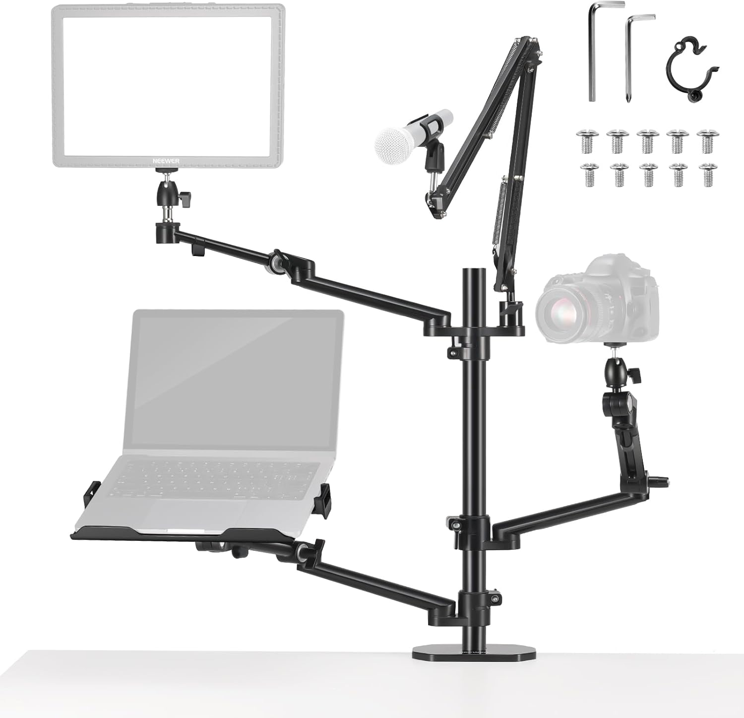 Photography Lighting Rig - Supporto da scrivania per fotocamera con