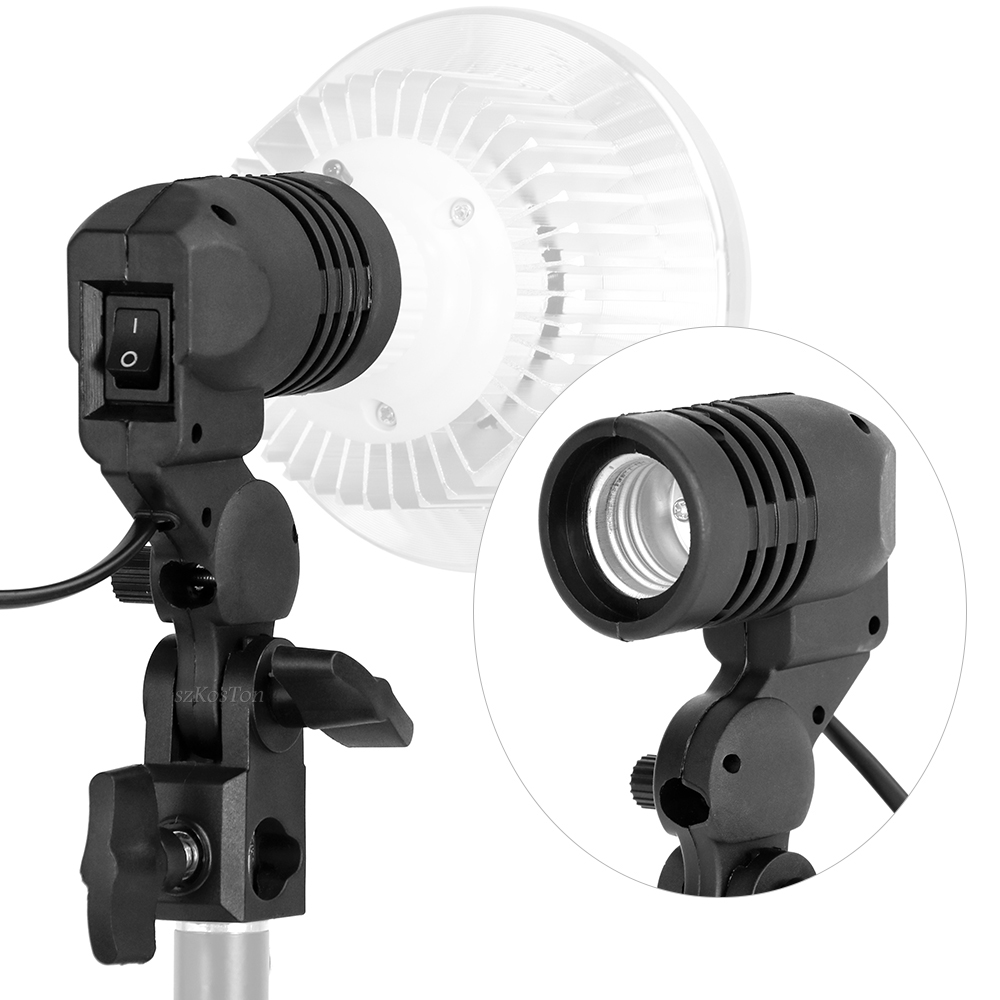 Photography Lighting Umbrella - Portalampada a testa singola Presa E27