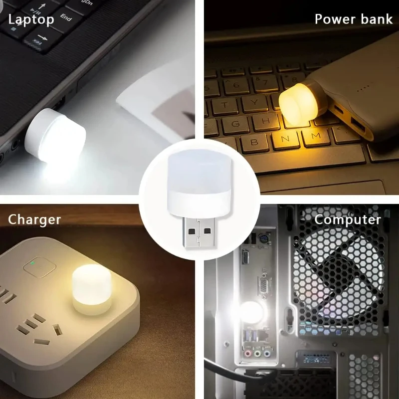 Photography Lighting Book - Mini USB Luce notturna Bianco caldo