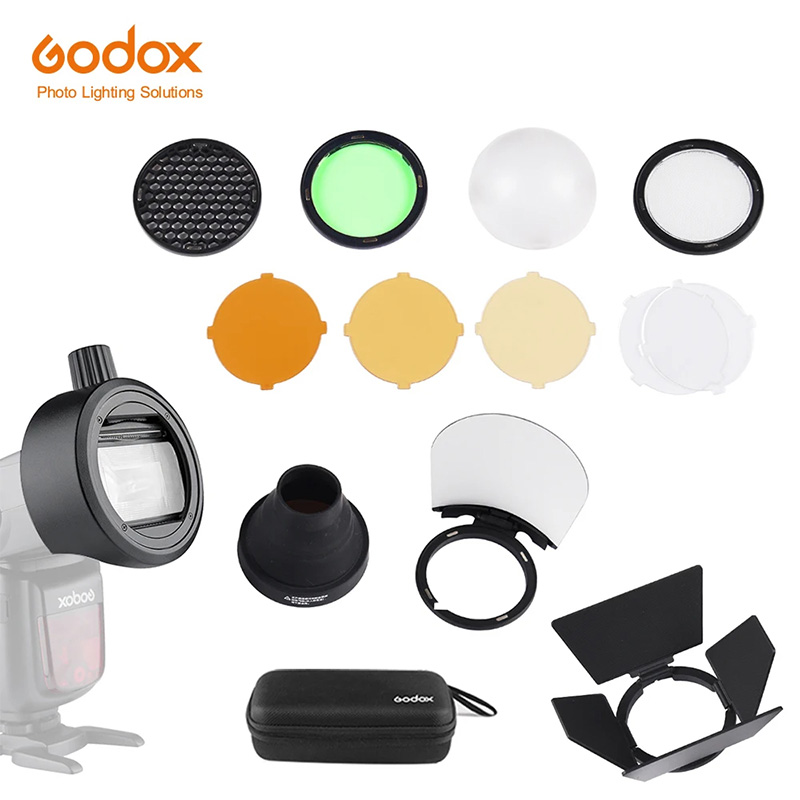 Photography Lighting Godox - Godox S-R2/AK-R1/BD07/H200R/AD-P/AD-L/EC200 Adattatore Flash Speedlight Porta