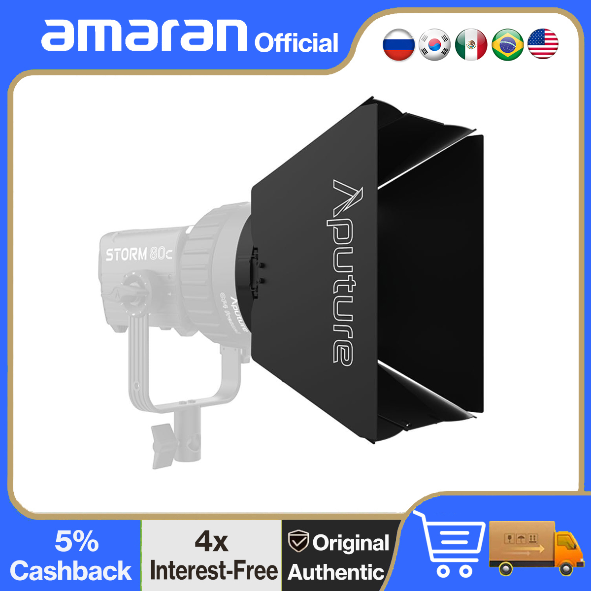 Fresnel Lens Attachment - Porte da fienile Aputure CF4 per