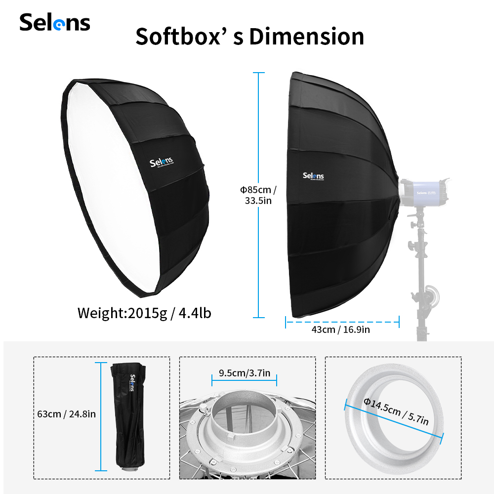 Selens 85cm ombrello Radar Sof - Photography Lighting Umbrella recensione e prezzo