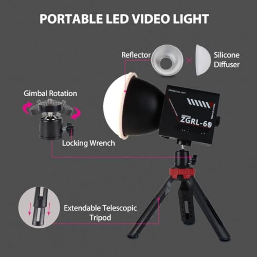 Luce video LED COB da 60W port - Photography Lighting Spotlight recensione e prezzo