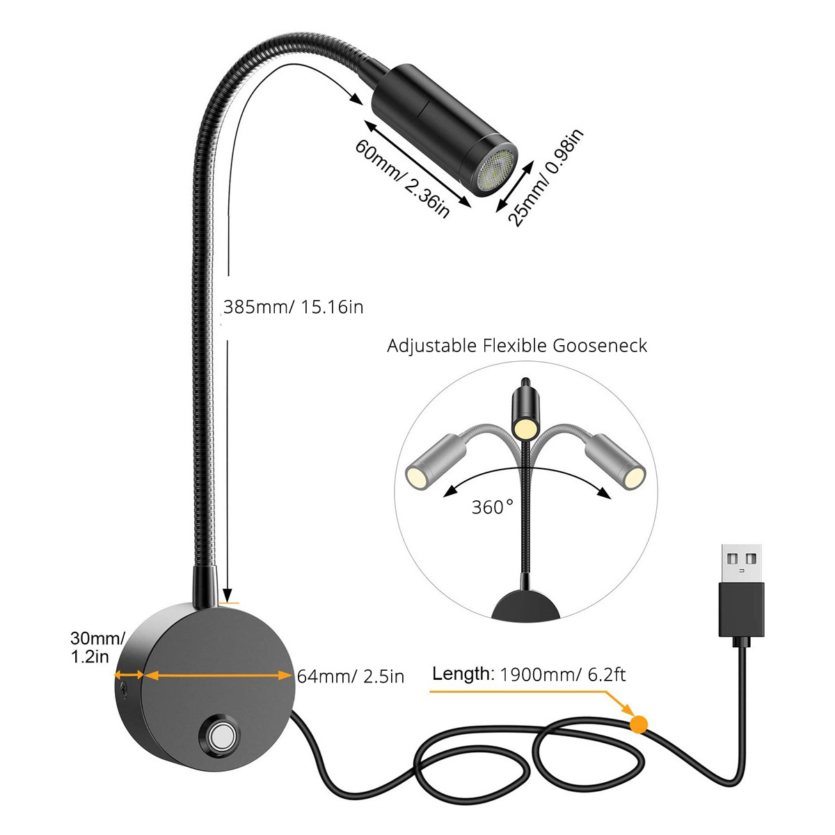 2pcs 5V USB lampada da lettura - Photography Lighting Book recensione e prezzo