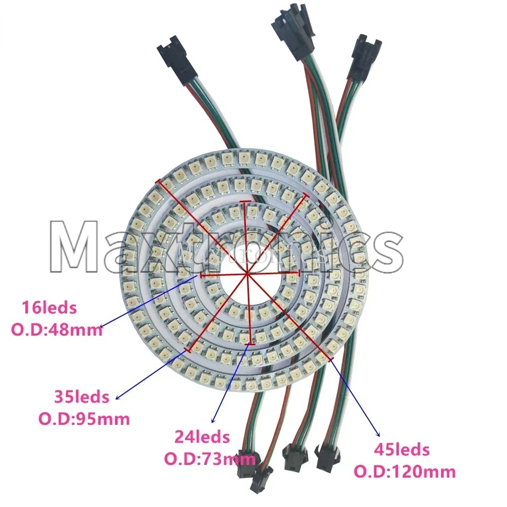 Anello LED RGB WS2812B FCOB 18 - Led Ring Light 18 recensione e prezzo